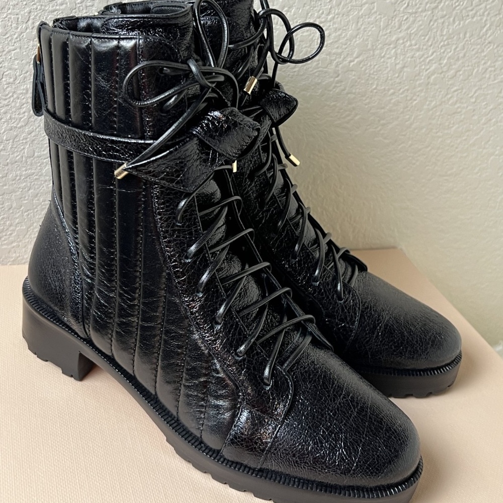 Alexandre Birman Quilted Lace Up Boots Women's Size: 6.5 | IT 36.5